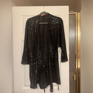 Eastnwest black sparkly tie dress